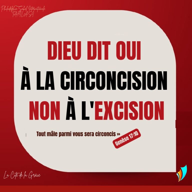 OUI À LA CIRCONCISION NON À L’ EXCISION